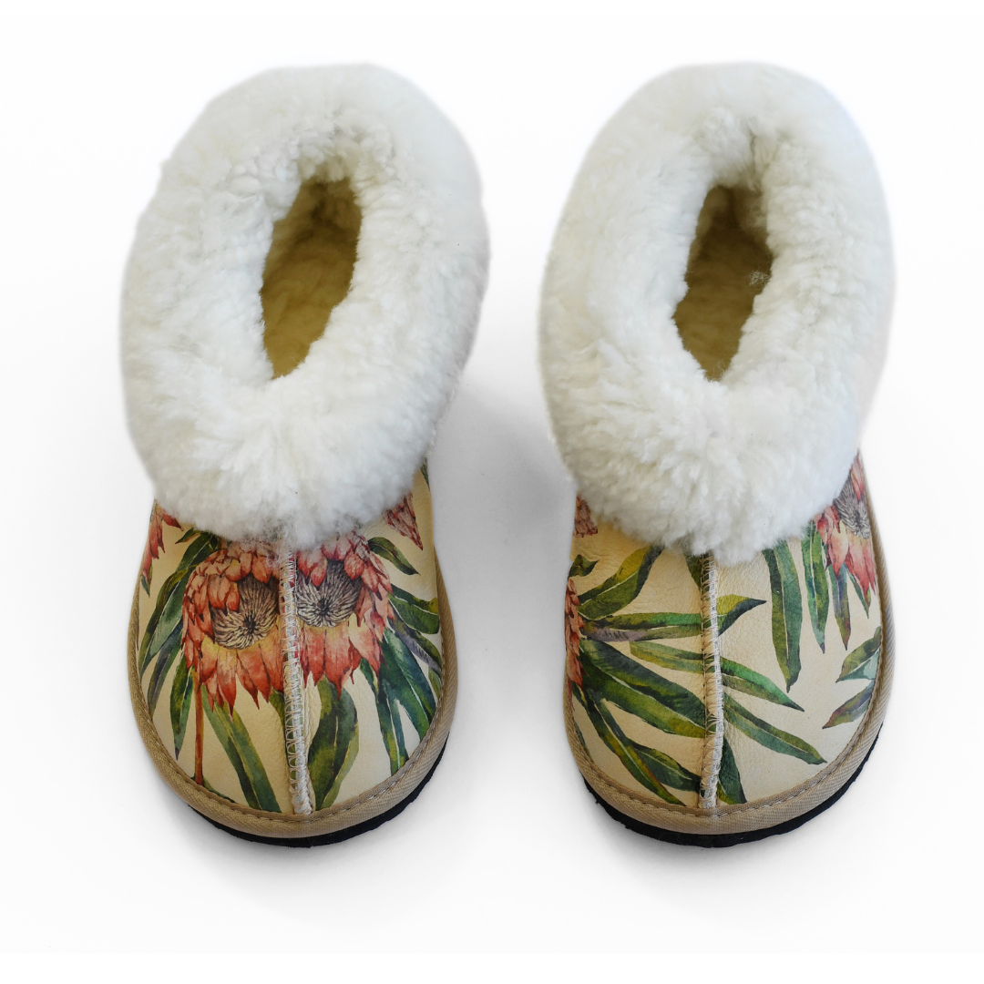 Protea Sheepswool Slippers